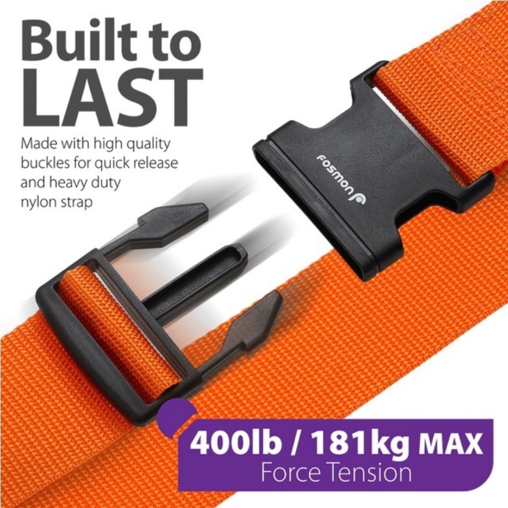Luggage Straps Bundle of 6pcs Orange - Picture 6 of 8